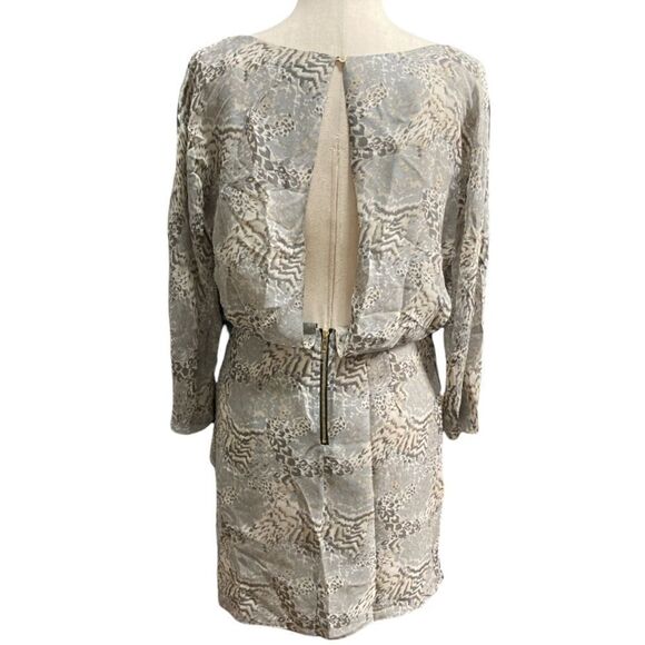 Elizabeth and James animal print silk dress size 4 - Picture 2 of 10